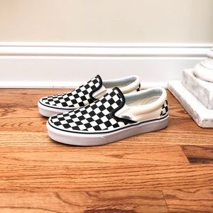 Checkered Slip-On Vans - Size 7.5